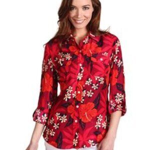 Lucky Brand Dale Hope Button-Down Blouse - Medium